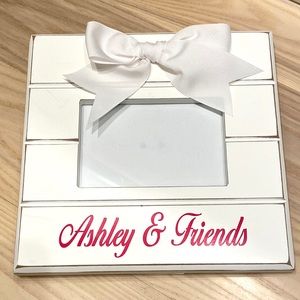 ‘Ashley’ Monogrammed Large Beadboard Frame w/ Bow